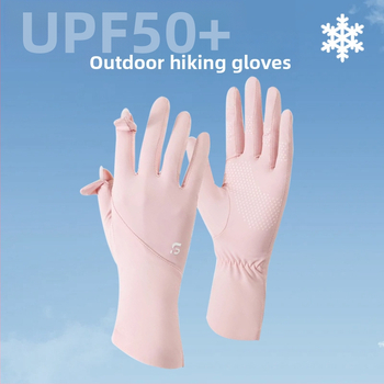 Dámske letné rukavice Ice Silk s UV ochranou, pre vonkajšiu jazdu bicyklom a šoférovanie, priedušné, rýchloschné, citlivé na dotyk, s celými prstami