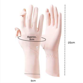 Dámske letné rukavice Ice Silk s UV ochranou, pre vonkajšiu jazdu bicyklom a šoférovanie, priedušné, rýchloschné, citlivé na dotyk, s celými prstami