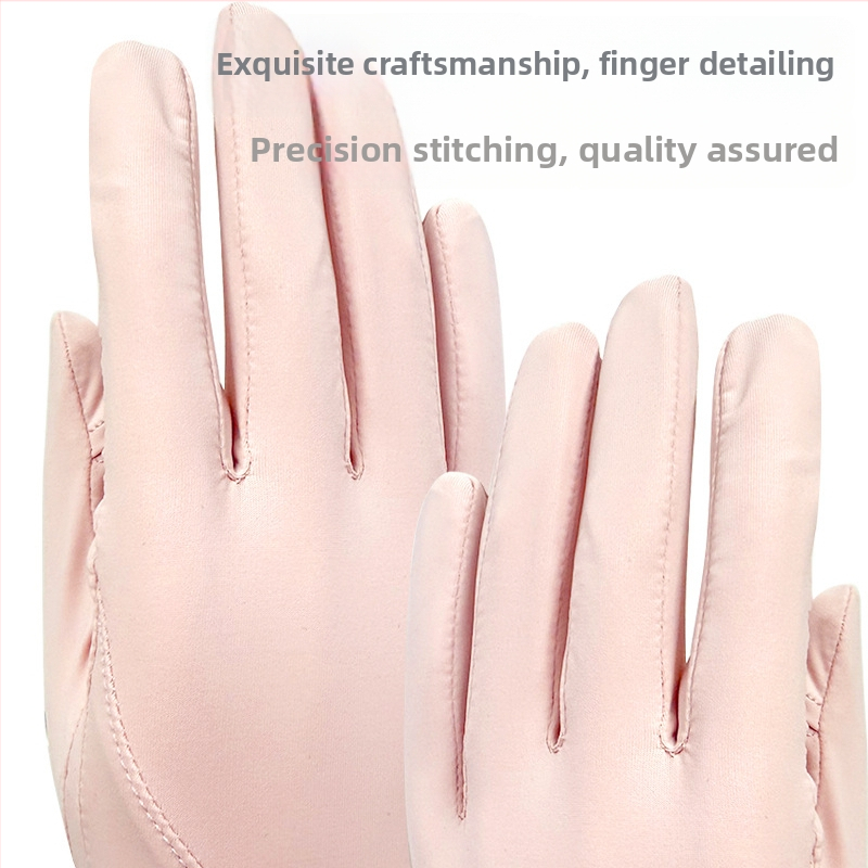 Dámske letné rukavice Ice Silk s UV ochranou, pre vonkajšiu jazdu bicyklom a šoférovanie, priedušné, rýchloschné, citlivé na dotyk, s celými prstami