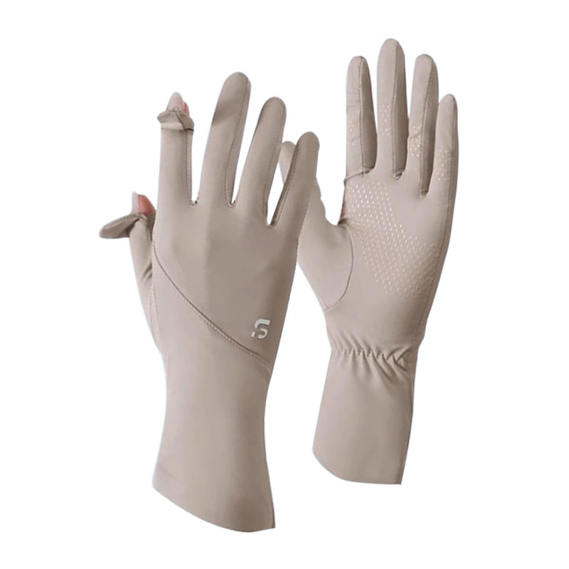 Női nyári Ice Silk UV-védelmes kesztyű kültéri kerékpárhoz és vezetéshez, légáteresztő, gyorsan száradó, érintőképernyős, teljes ujjas