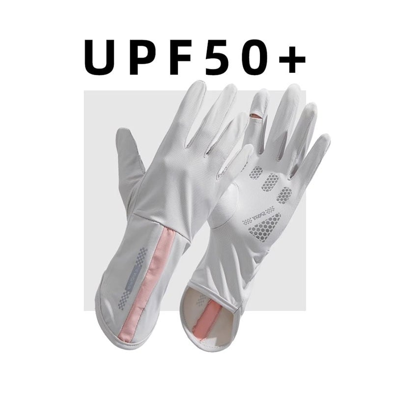 Női nyári vezetés kesztyű - UV-védelem, csúszásmentes, légáteresztő Ice Silk Nylon, gyors száradás, félujjas dizájn