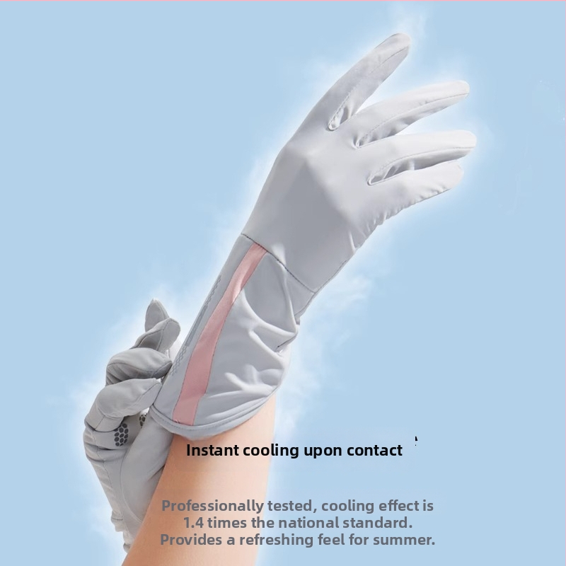 Dámske letné rukavice na jazdu - UV ochrana, protišmyk, priedušné Ice Silk Nylon, rýchle schnutie, dizajn s polovičnými prstami