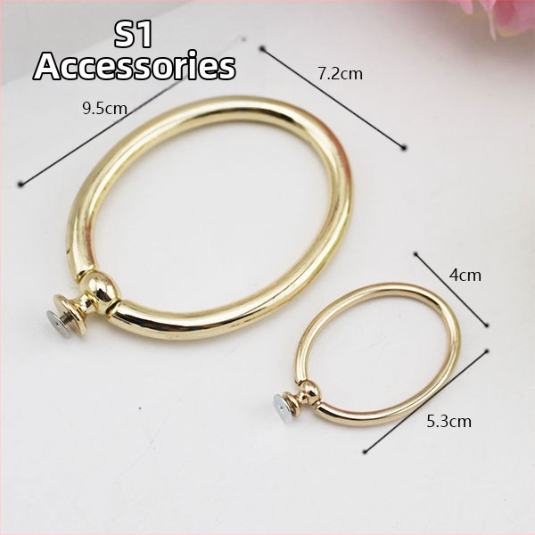 Дръжка за чанта - D-образен пръстен хардуер, висококачествени метални аксесоари, DIY