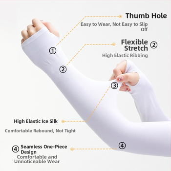 Manșete pentru brațe Ice Silk, unisex, elastice, respirabile, nylon