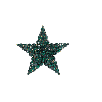 Broșă pentru femei, formă stea-picătură, aliaj de zinc, stil lux ușor, electroplacare, decorativ