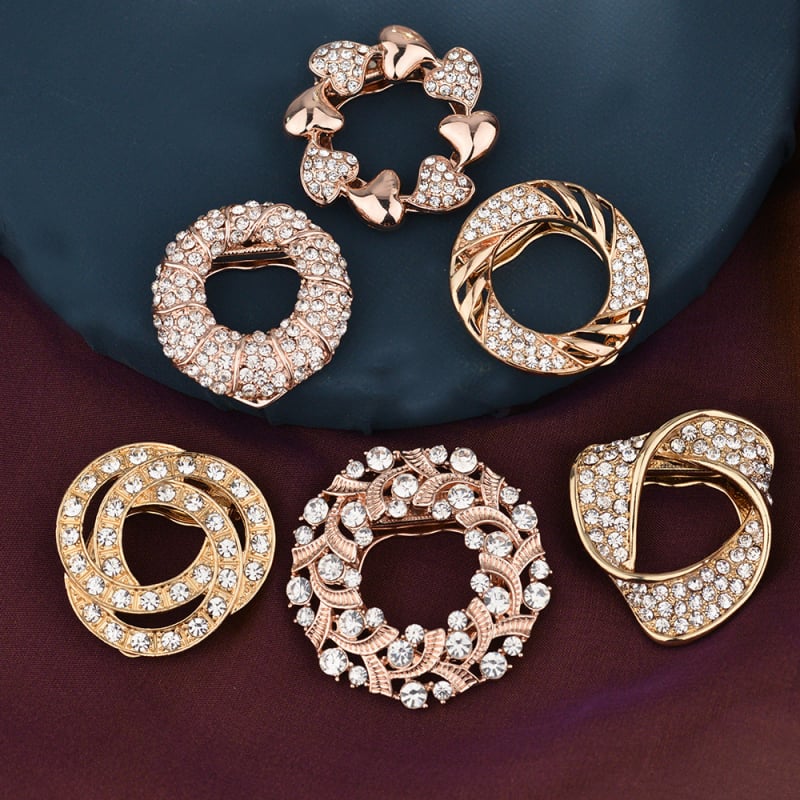 Scarecrow apģērba aksesuārs — olīvu zari, trīsstūrveida forma no sakausējuma ar rhinestones, elektro pārklājums, daudzfunkcionāla sprādze palto un šallei