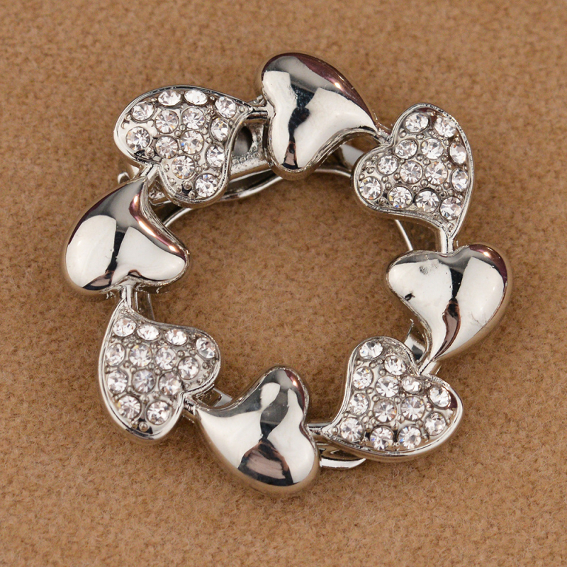 Scarecrow apģērba aksesuārs — olīvu zari, trīsstūrveida forma no sakausējuma ar rhinestones, elektro pārklājums, daudzfunkcionāla sprādze palto un šallei