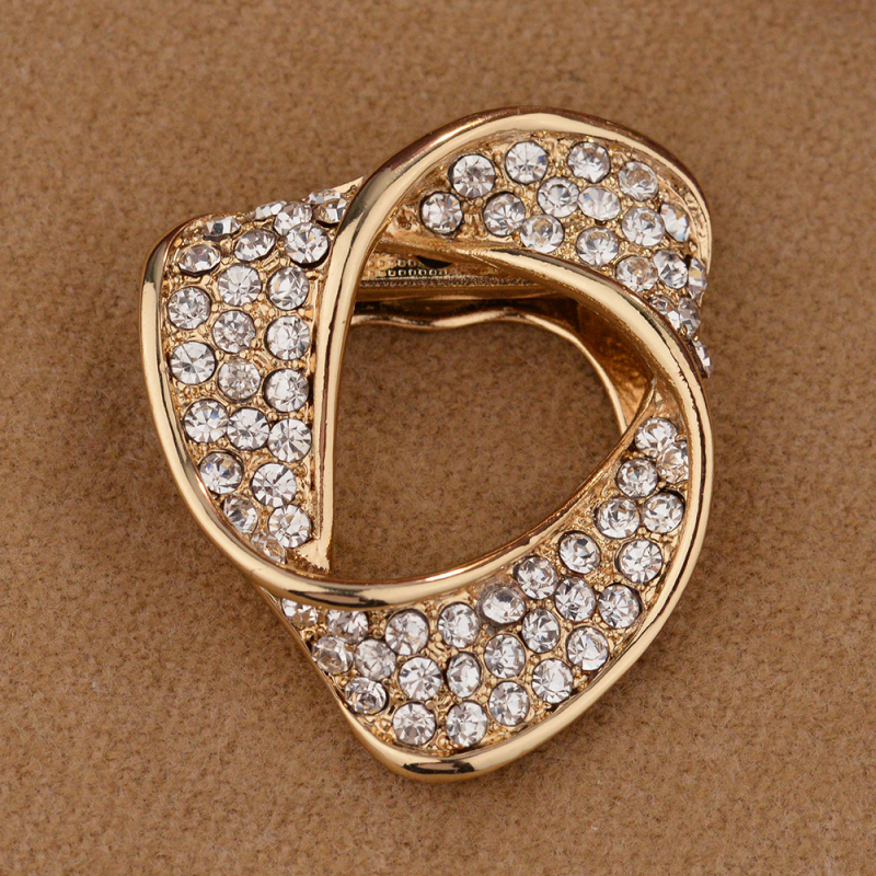 Scarecrow apģērba aksesuārs — olīvu zari, trīsstūrveida forma no sakausējuma ar rhinestones, elektro pārklājums, daudzfunkcionāla sprādze palto un šallei