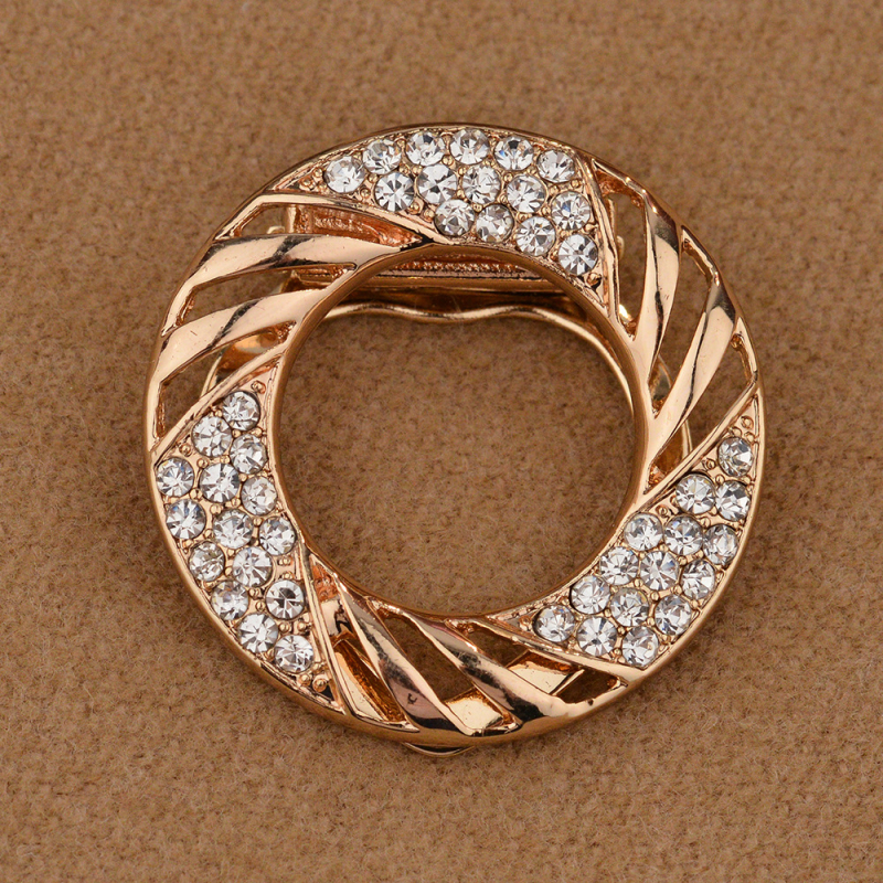 Scarecrow apģērba aksesuārs — olīvu zari, trīsstūrveida forma no sakausējuma ar rhinestones, elektro pārklājums, daudzfunkcionāla sprādze palto un šallei