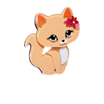 Broșă pisică, acrilic, stil coreean, multifuncțional, tratament prin injecție