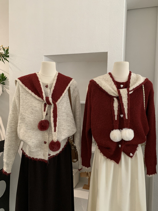 Ženski pleteni kardigan, imitacija kašmira, acryl-najlon smjesa (50–70% akrila), okrugli izrez, slobodan kroj