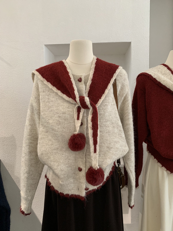 Ženski pleteni kardigan, imitacija kašmira, acryl-najlon smjesa (50–70% akrila), okrugli izrez, slobodan kroj