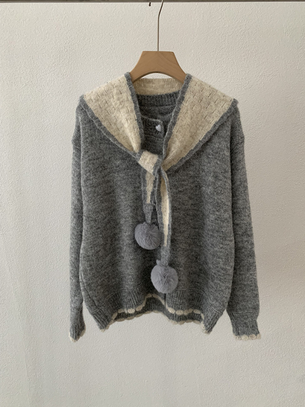 Ženski pleteni kardigan, imitacija kašmira, acryl-najlon smjesa (50–70% akrila), okrugli izrez, slobodan kroj