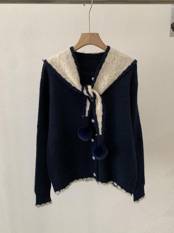 Ženski pleteni kardigan, imitacija kašmira, acryl-najlon smjesa (50–70% akrila), okrugli izrez, slobodan kroj