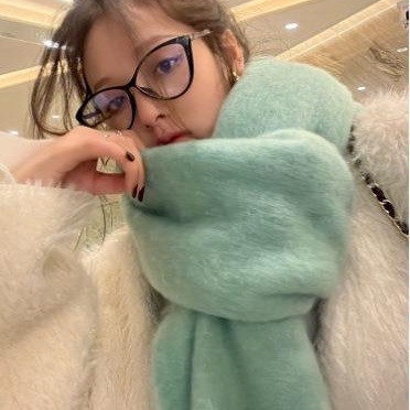 Μακρύ κασκόλ με κρόσια, ζεστό, 100% πολυεστέρας – Χειμώνας