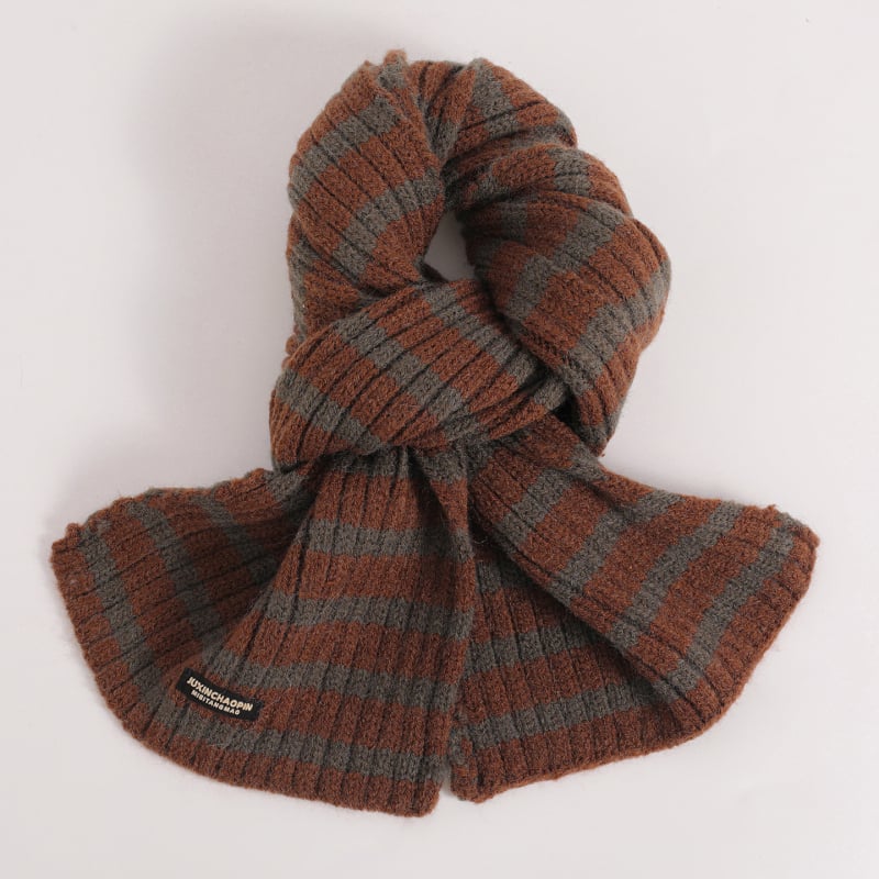 Πλεκτός καρό κασκόλ για κορίτσια — λαιμό-θερμαντήρας για τον χειμώνα, σχέδιο φθινόπωρο-χειμώνα 2025, ζεστό και προστατευτικό