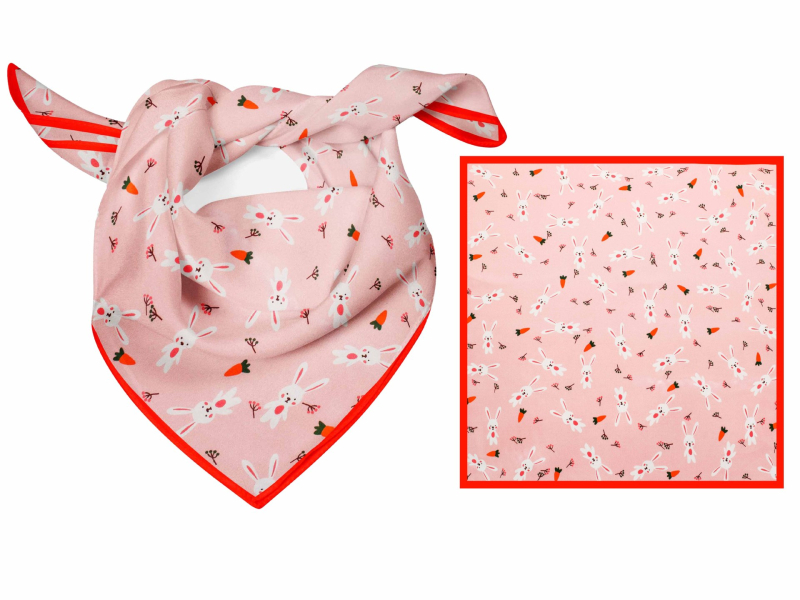 Fular pentru copii din mătase, imprimeu desen animat, 100% mătase, pătrat, pentru toate anotimpurile