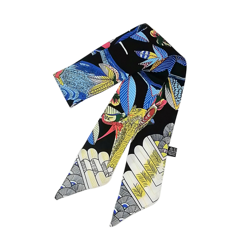 Ženski šal od poliestera s twill tkanjem – 100% poliestera, twill tkanina, stil Fashion Commuter, proljetni dodatak, višestruka upotreba (šal, vrpca za kosu, vrpca za ručku torbe)