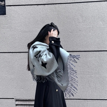 Șal din cașmir cu cip, 315 g, destinat iernii, lansare primăvara 2025