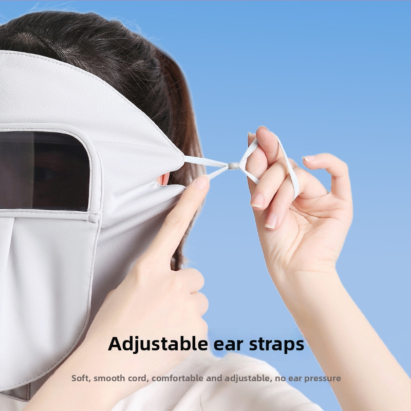 Mască facială de ciclism cu protecție UV — respirabilă, acoperire completă a feței (poliester; conținut 71-80%)