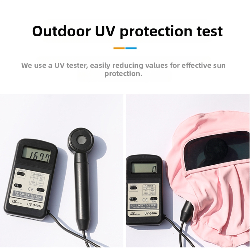 Mască facială de ciclism cu protecție UV — respirabilă, acoperire completă a feței (poliester; conținut 71-80%)