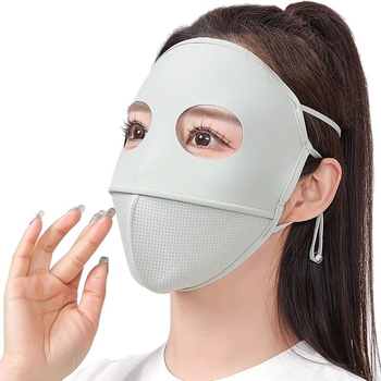 Полузакрита маска за лице с UV защита за лято, Ice Silk плат, нейлон + спандекс, за шофиране (възрастни)