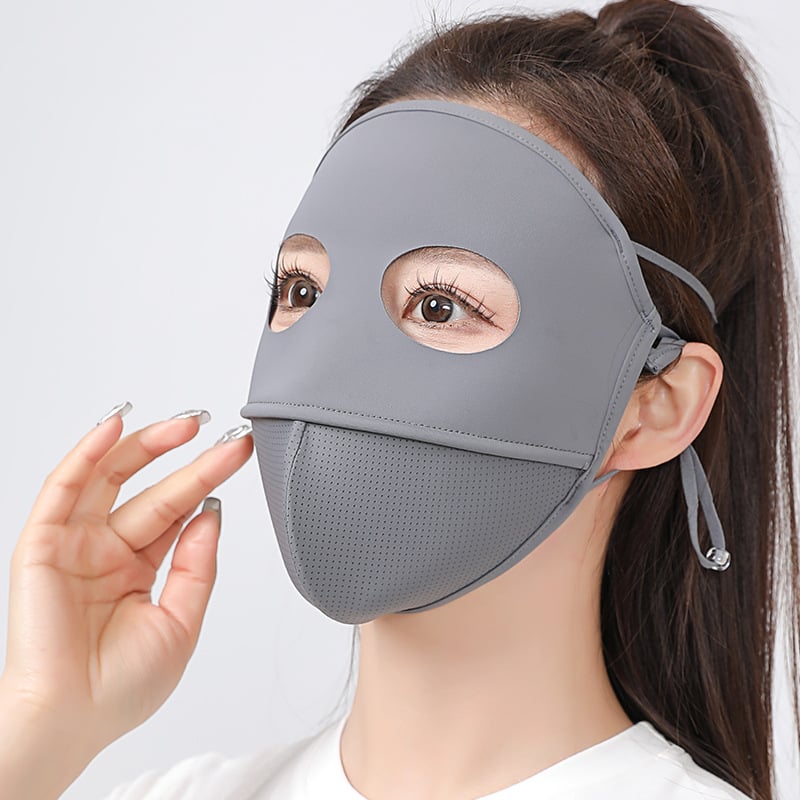 Полузакрита маска за лице с UV защита за лято, Ice Silk плат, нейлон + спандекс, за шофиране (възрастни)
