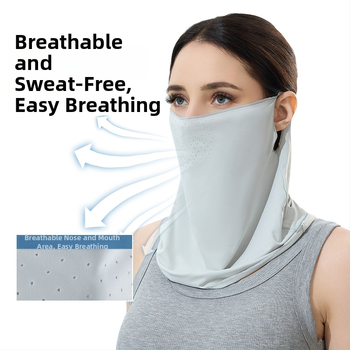 Маска за колоездене Ice Silk, полупокрита, UV защита, дишаща, бързосъхнеща, ултралека