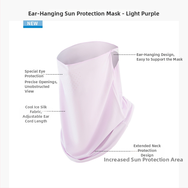 Маска за колоездене Ice Silk, полупокрита, UV защита, дишаща, бързосъхнеща, ултралека