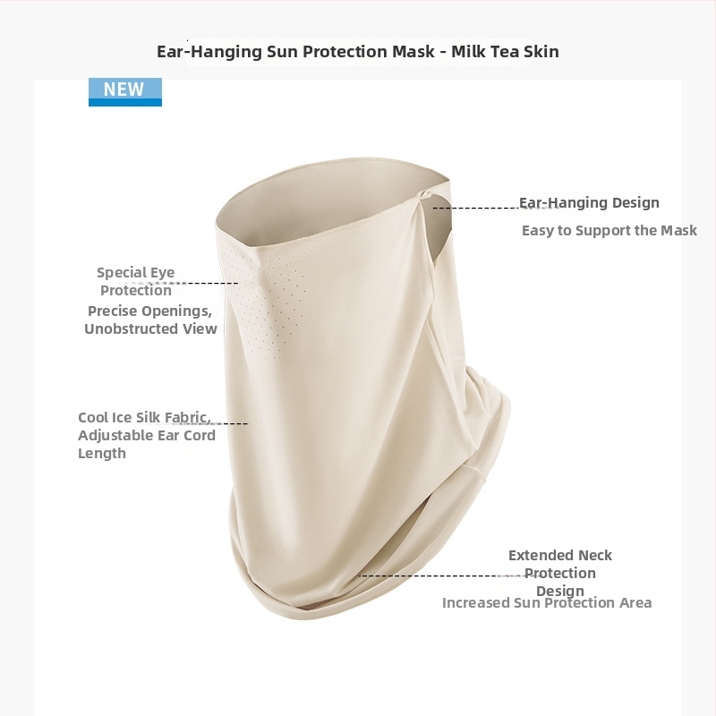 Маска за колоездене Ice Silk, полупокрита, UV защита, дишаща, бързосъхнеща, ултралека