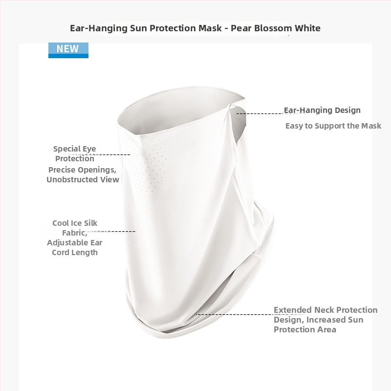 Маска за колоездене Ice Silk, полупокрита, UV защита, дишаща, бързосъхнеща, ултралека