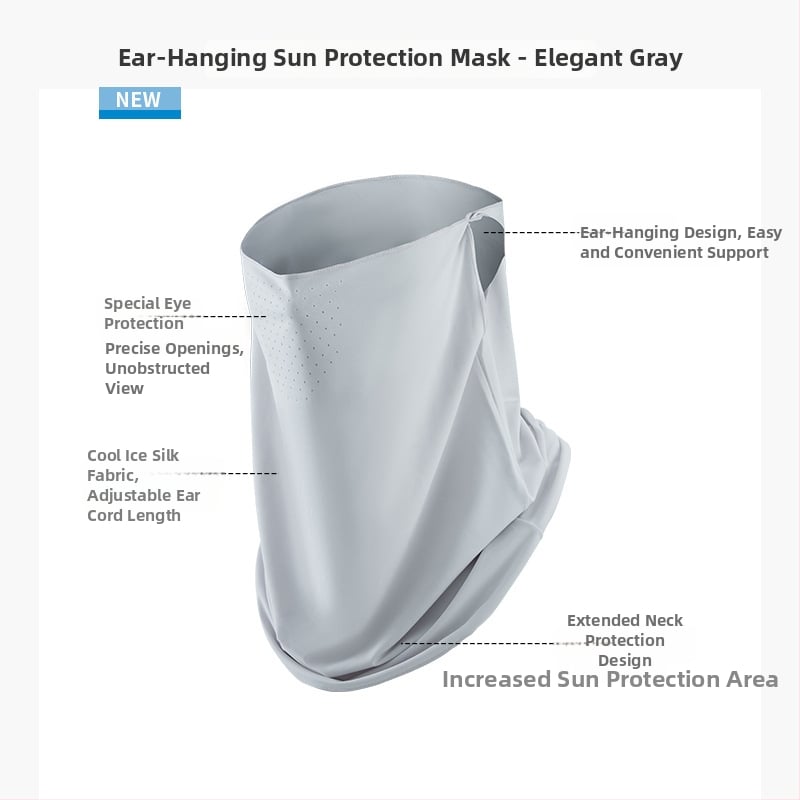 Маска за колоездене Ice Silk, полупокрита, UV защита, дишаща, бързосъхнеща, ултралека