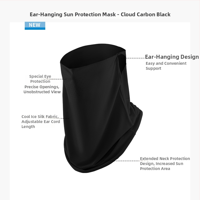 Маска за колоездене Ice Silk, полупокрита, UV защита, дишаща, бързосъхнеща, ултралека