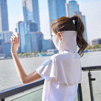 Маска за лице от Ice Silk за слънцезащита, пълно покритие, за каране на открито, полиестер + спандекс смес