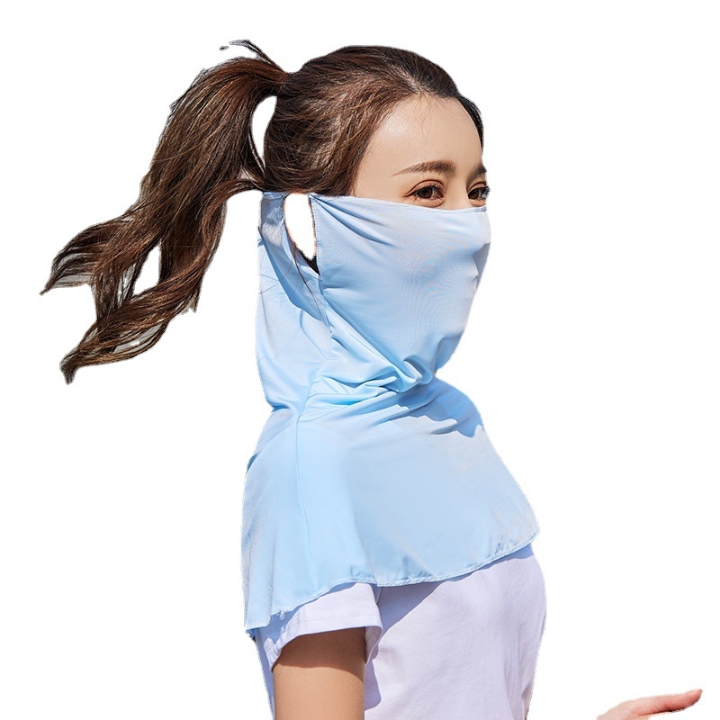 Маска за лице от Ice Silk за слънцезащита, пълно покритие, за каране на открито, полиестер + спандекс смес