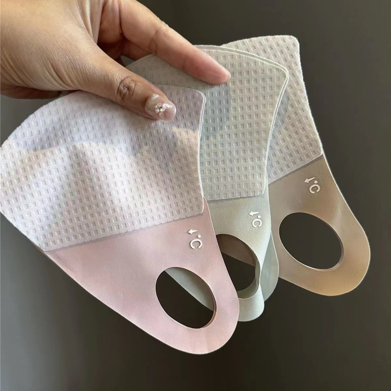 Maska s uzorkom wafle, UV zaštita, prozračna, brzo suši, lagana, materijal Nylon Ice Silk