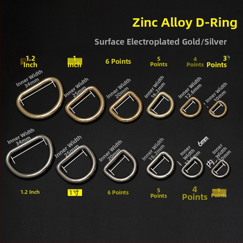 D-образна метална закопчалка за чанти, за презрамки – Zhuoyue; Марка: Zhuoyue; Материал: метал; Модел: Друг; Функция: Друга