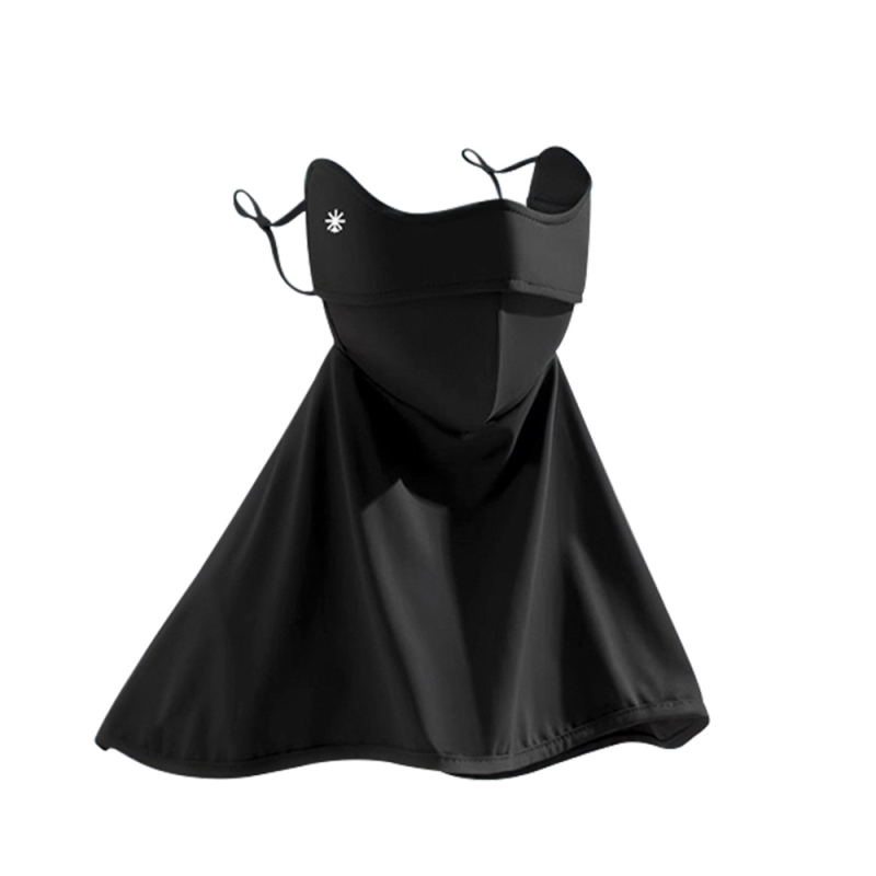 Facekini maska za sunčevu zaštitu lica za žene, najlon, potpuno prekrivanje lica, prozračna, proljeće, ljeto i jesen