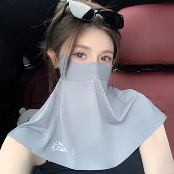 Maska za sunčevu zaštitu za žene – potpuno prekrivanje lica, UV zaštita, ice silk, otpornost na prašinu, za vožnju biciklom