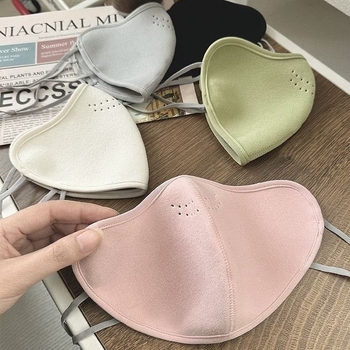 Zimska fleece maska za lice s ušnim kopčama – unisex, monokromatski dizajn, šivanje, zaštita od sunca (Fleece; Šivanje; Monokromatski; Zima/Proljeće/Jesen; Ušna kopča)