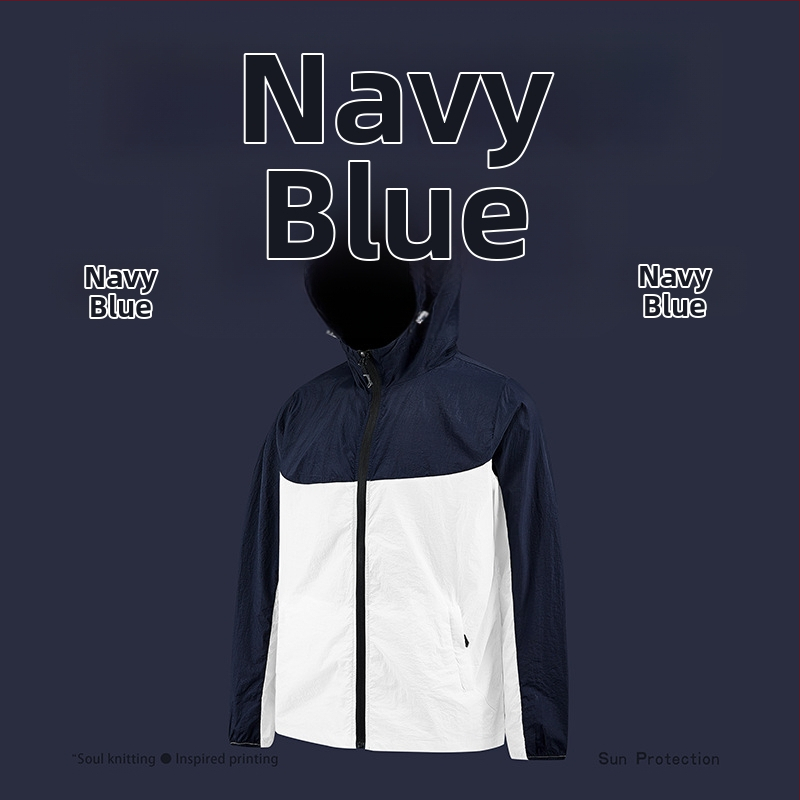 Uniszex nejlon kültéri dzseki UPF50+ UV-védelem, kapucnis, gyorsan száradó, lélegző, túrázáshoz és kempingezéshez