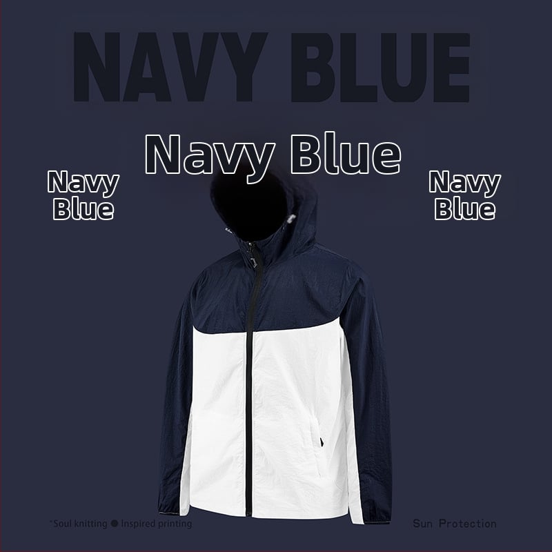 Uniszex nejlon kültéri dzseki UPF50+ UV-védelem, kapucnis, gyorsan száradó, lélegző, túrázáshoz és kempingezéshez