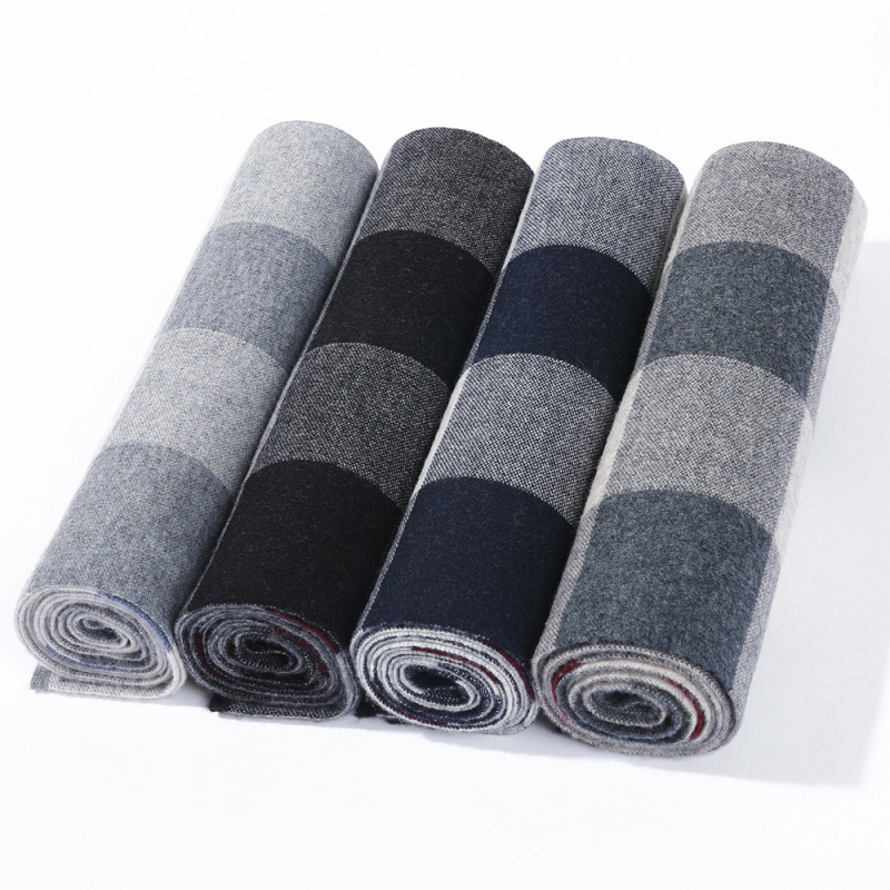 Muški šal od 100% vune, warp-knitted način izrade, topao zimi, stil fashion commuter