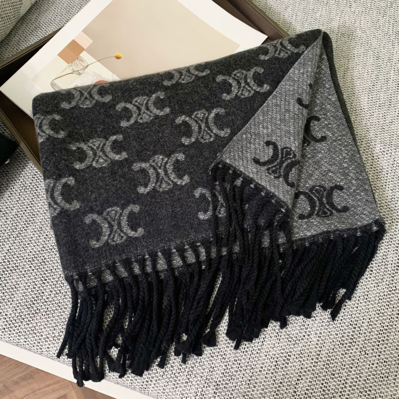 Arc de Triomphe šal za žene — dvostrani dugi šal, warp pletene, imitacija kašmira, poliester s do 10% viskozom