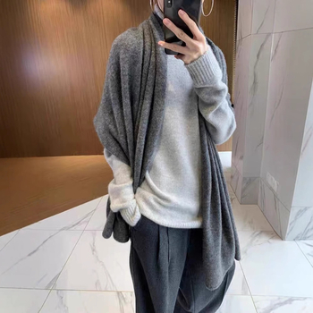 Зимен вълнен шал, размер 180×60 см, проста тъкан, запазва топлината, 95%+ вълна