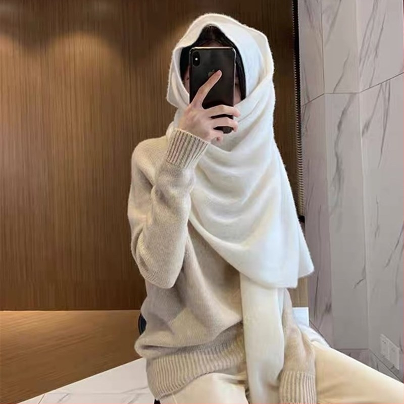 Зимен вълнен шал, размер 180×60 см, проста тъкан, запазва топлината, 95%+ вълна