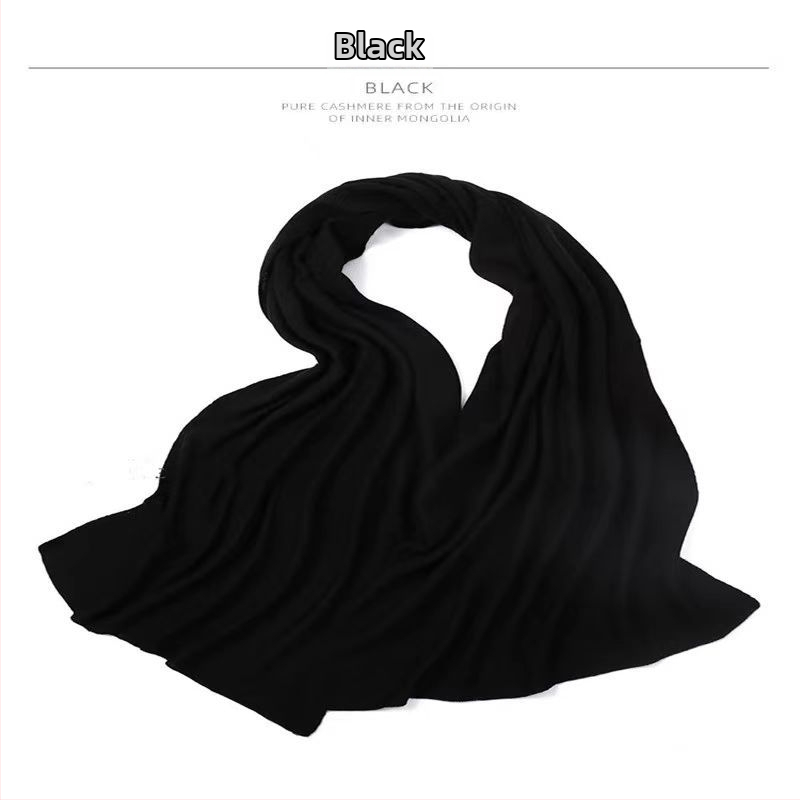 Зимен вълнен шал, размер 180×60 см, проста тъкан, запазва топлината, 95%+ вълна