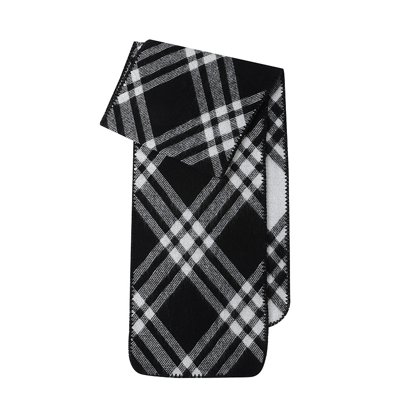 Шал за жени, ретро каре, Korean-style, warp knit, полиестер над 96%, запазва топлината, зимен стил
