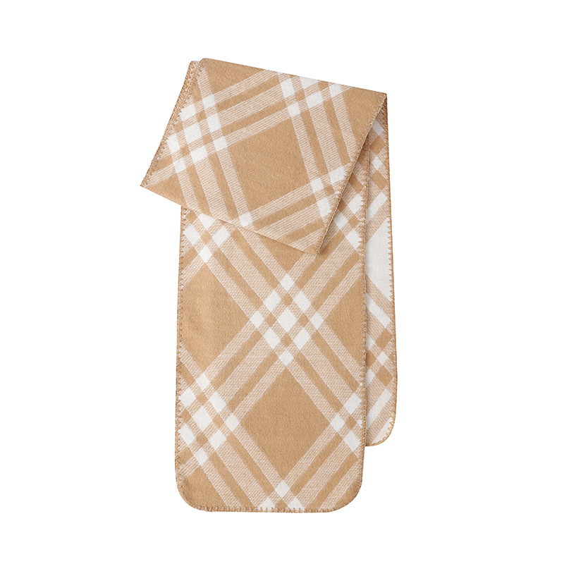 Шал за жени, ретро каре, Korean-style, warp knit, полиестер над 96%, запазва топлината, зимен стил