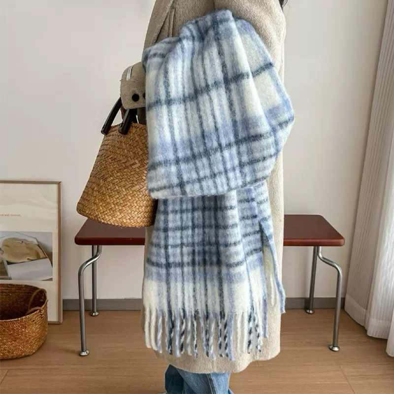 Veliki šal od Angora vune – Plain Weave, toplinski i prašinu otporan, zima, KT002